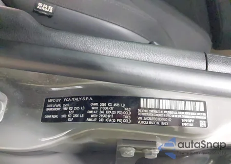 2019 Jeep Renegade Altitude 4X4 z USA, uszkodzony, nr VIN ZACNJBBB1KPK50192